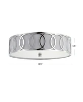 Jonathan Y Aubrey 3-Light Metal Led Flush Mount