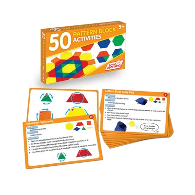 Junior Learning 50 Pattern Block Activities Learning Set