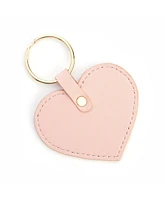 Royce New York Heart Shaped Leather Key Fob