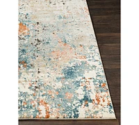Livabliss Pune Pun-2302 Teal 2'7" x 10'3" Runner Area Rug