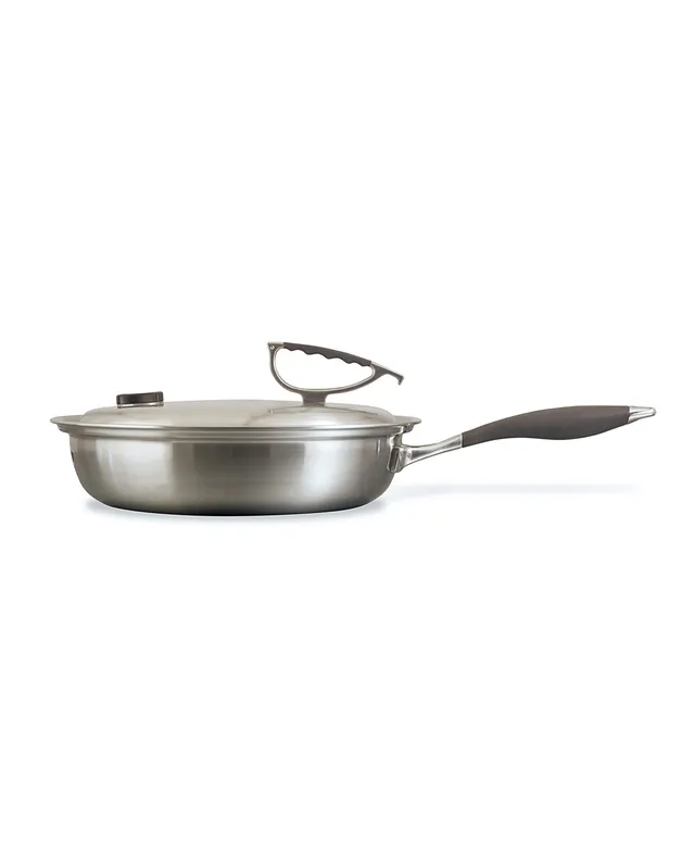 CookCraft 13 French Skillet with Latch Lid - Silver