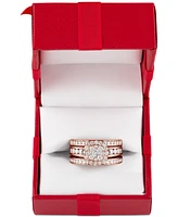 Diamond Three-Piece Ring Set (2 ct. t.w.) 14k White, Yellow and Rose Gold