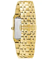 Bulova Men's Futuro Diamond-Accent Gold-Tone Stainless Steel Bracelet Watch 30x45mm