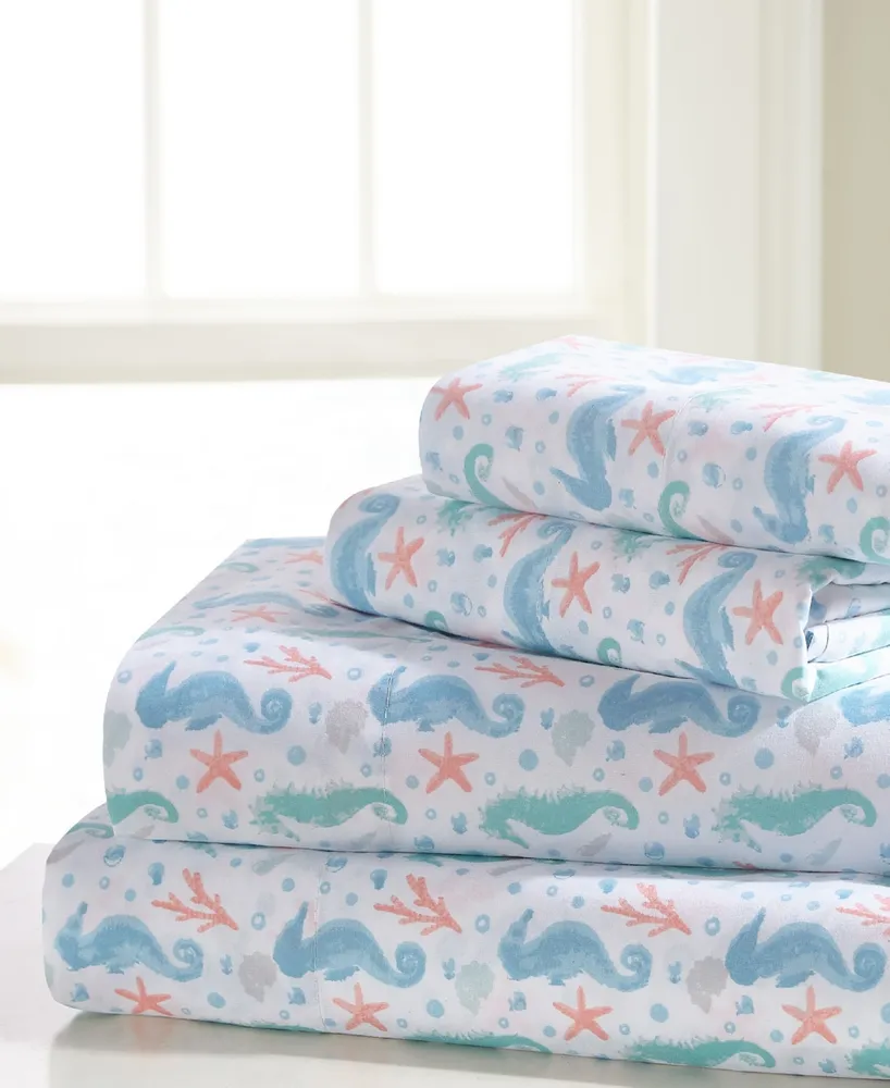 Universal Home Fashions Seahorse Twin Sheet Set