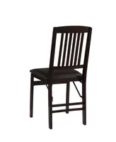 Triena Mission Folding Chair, Set of 2