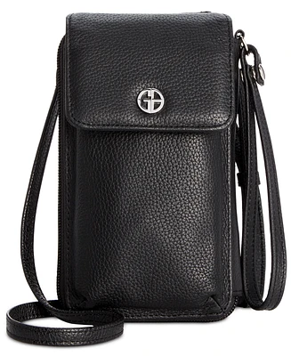 Giani Bernini Softy Leather Tech Crossbody Wallet