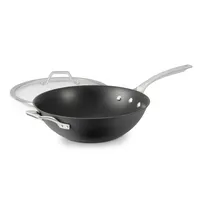 Calphalon Signature Nonstick 12" Flat-Bottom Wok with Cover