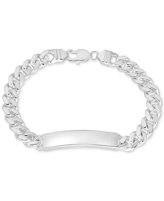 Cuban Chain Id Bracelet in Sterling Silver