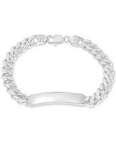 Cuban Chain Id Bracelet in Sterling Silver