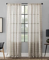 Clean Window Twill Stripe Anti-Dust Curtain Panel, 52" x 84"