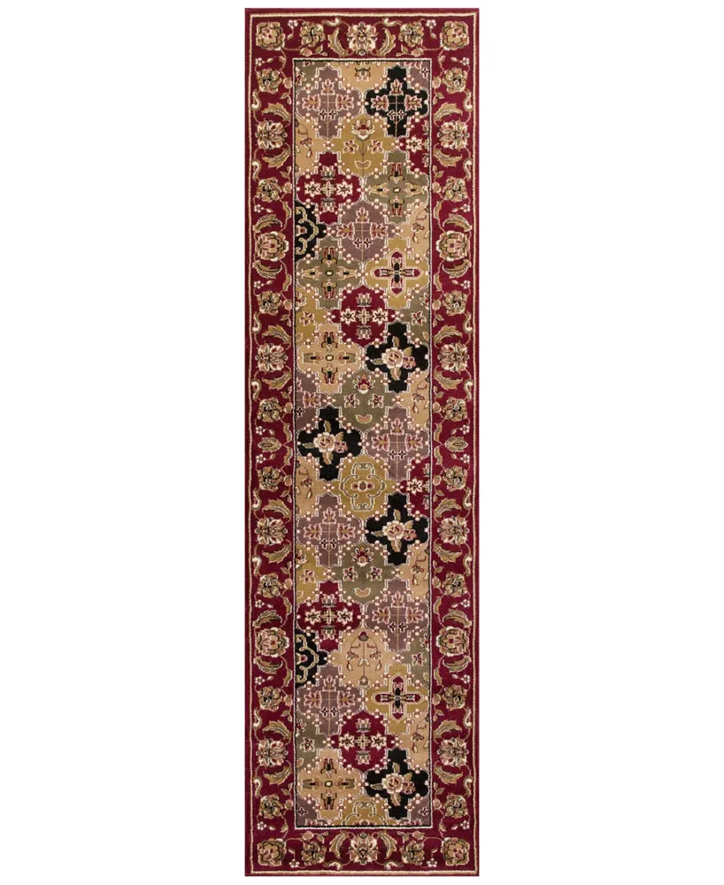 Kas Cambridge Panel 7325 Red 2'2" x 7'11" Runner Area Rug