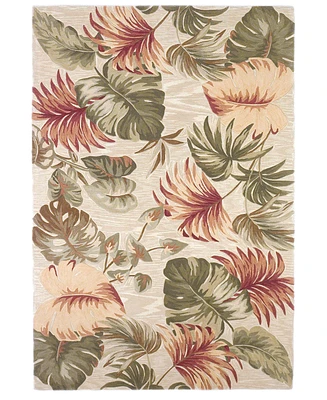 Kas Sparta Palm Leaves 3148 Beige 7'9" x 9'6" Area Rug