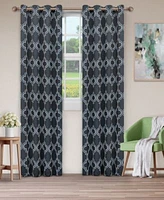 Superior Modern Bohemian Trellis Room Darkening 2 Piece Curtain Panels