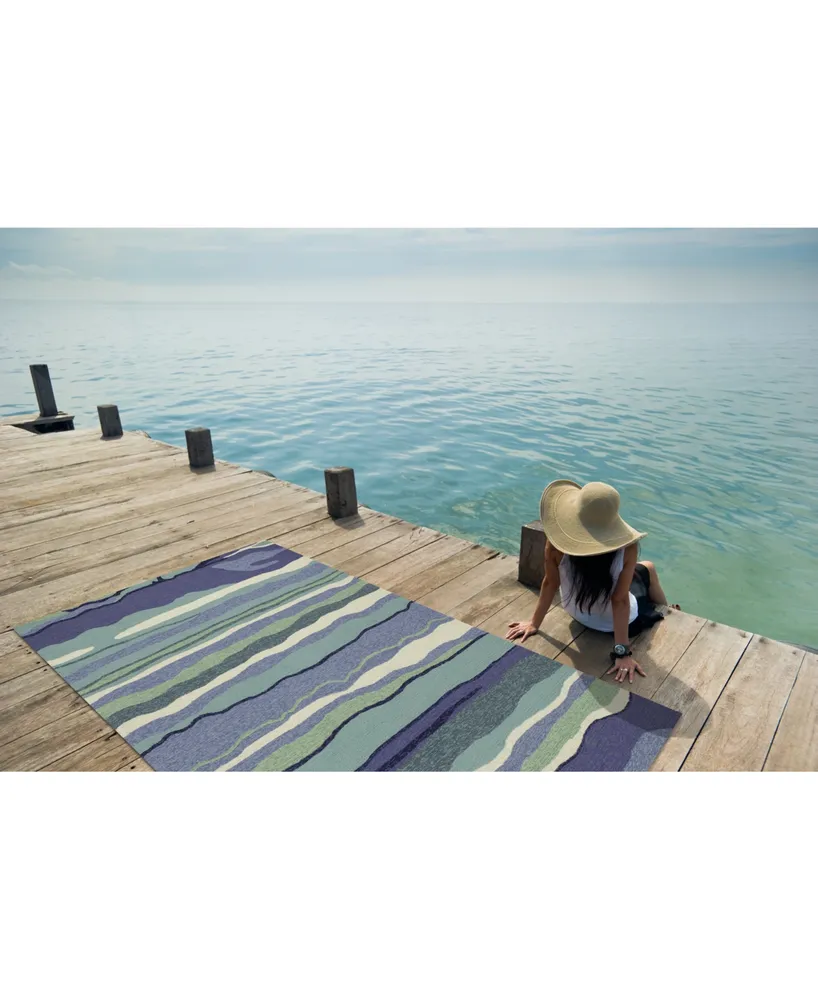 Kas Harbor Lagoon 4216 Ocean 3'3" x 5'3" Indoor/Outdoor Area Rug