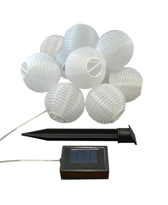 Lumabase 10- 3" Nylon Solar Lantern String Light
