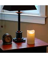 Lumabase 5" Cream Battery Operated Led Candle with Moving Flame