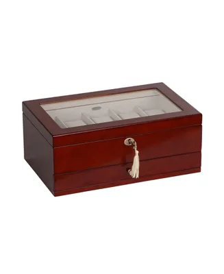 Mele & Co. Christo Glass Top Wooden Watch Box