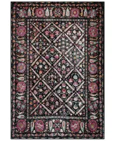 Safavieh Adirondack 203 Black and Fuchsia 5'1" x 7'6" Area Rug