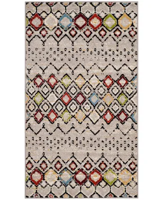 Safavieh Amsterdam AMS108 Light Gray and Multi 3' x 5' Outdoor Area Rug