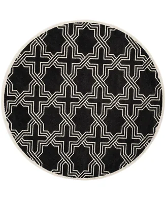 Safavieh Amherst AMT413 Anthracite and Ivory 7' x 7' Round Area Rug