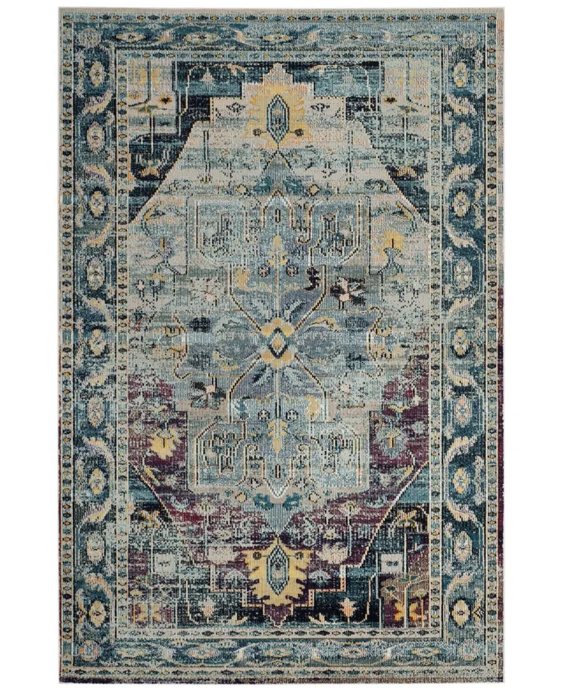 Safavieh Crystal CRS503 Teal and Purple 5' x 8' Area Rug