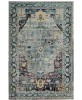 Safavieh Crystal CRS503 Teal and Purple 5' x 8' Area Rug