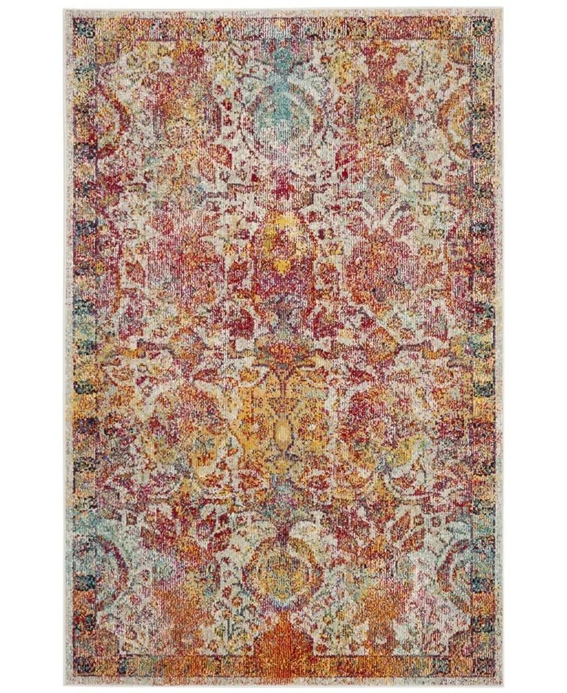 Safavieh Crystal CRS505 Light Blue and Orange 4' x 6' Area Rug