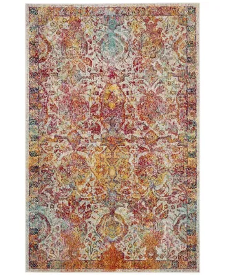 Safavieh Crystal CRS505 Light Blue and Orange 4' x 6' Area Rug