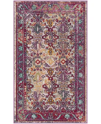 Safavieh Crystal CRS506 Light Blue and Fuchsia 3' x 5' Area Rug