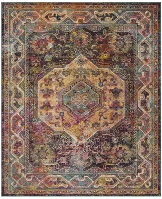 Safavieh Crystal CRS514 Teal and Rose 8' x 10' Area Rug