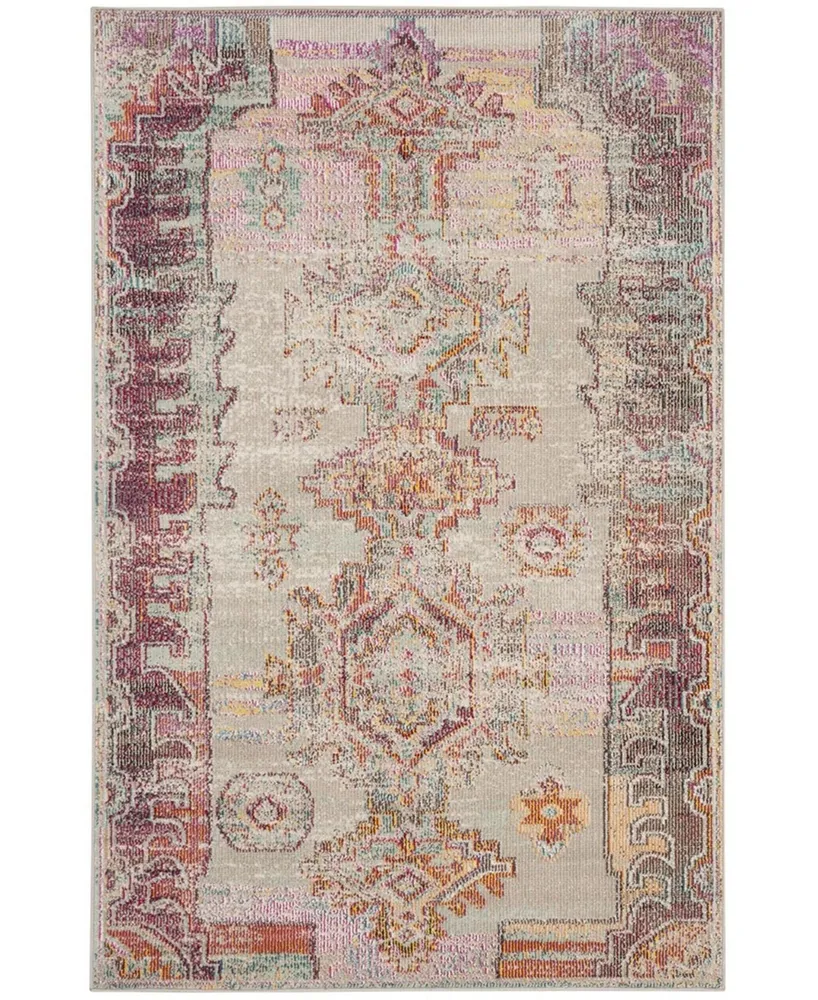 Safavieh Crystal CRS517 Light Gray and Purple 4' x 6' Area Rug