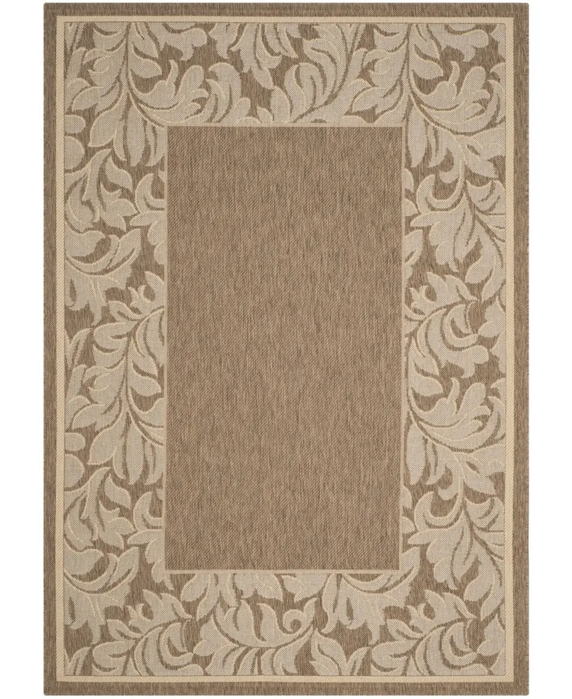 Safavieh Courtyard CY2666 Brown and Natural 5'3" x 7'7" Outdoor Area Rug