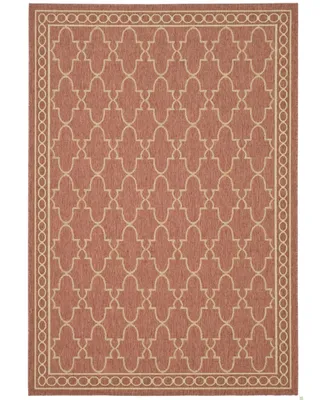 Safavieh Courtyard CY5142 Rust and Sand 5'3" x 7'7" Outdoor Area Rug