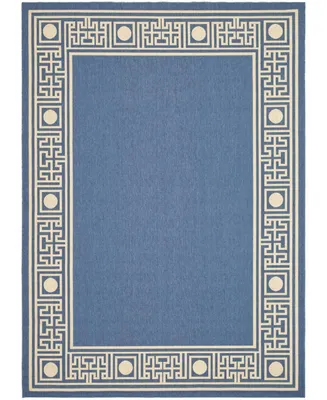 Safavieh Courtyard CY5143 Blue and Beige 8' x 11' Sisal Weave Outdoor Area Rug