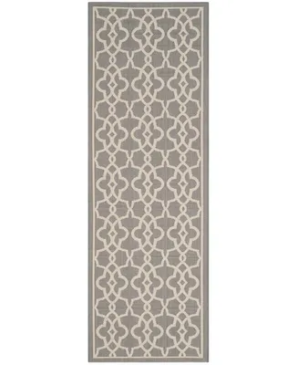 Safavieh Courtyard CY6071 Grey and Beige 2'7" x 8'2" Runner Outdoor Area Rug