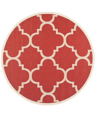 Safavieh Courtyard CY6243 Red 6'7" x 6'7" Sisal Weave Round Outdoor Area Rug