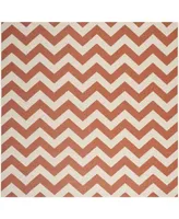 Safavieh Courtyard CY6244 Terracotta and Beige 7'10" x 7'10" Square Outdoor Area Rug