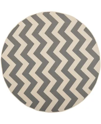 Safavieh Courtyard CY6244 Gray and Beige 6'7" x 6'7" Round Outdoor Area Rug