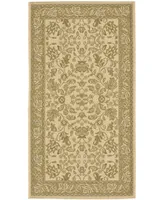 Safavieh Courtyard CY6555 Cream and Green 2'7" x 5' Outdoor Area Rug