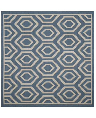 Safavieh Courtyard CY6902 Blue and Beige 7'10" x 7'10" Square Outdoor Area Rug