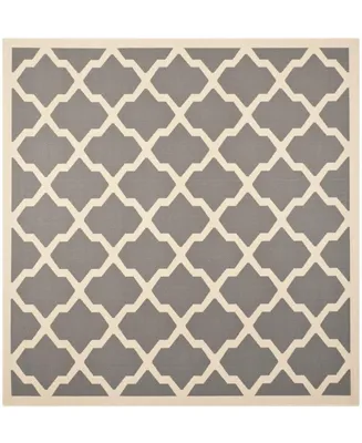 Safavieh Courtyard CY6903 Anthracite and Beige 7'10" x 7'10" Sisal Weave Square Outdoor Area Rug