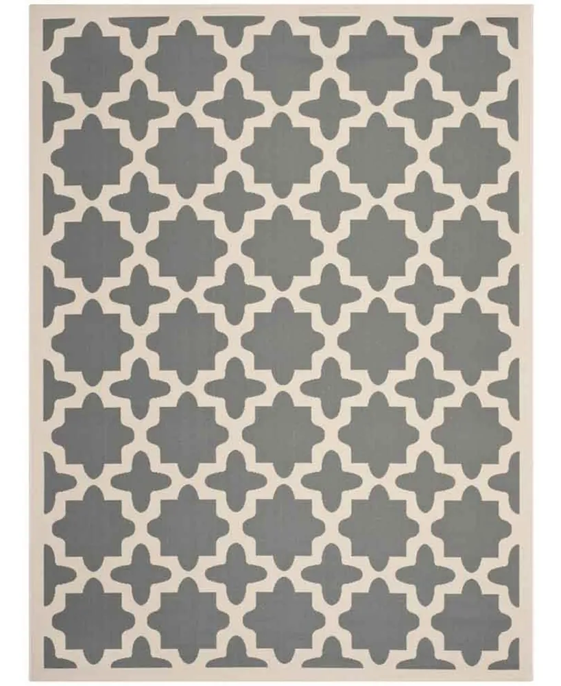 Safavieh Courtyard CY6913 Anthracite and Beige 8' x 11' Sisal Weave Outdoor Area Rug