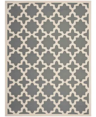 Safavieh Courtyard CY6913 Anthracite and Beige 8' x 11' Sisal Weave Outdoor Area Rug