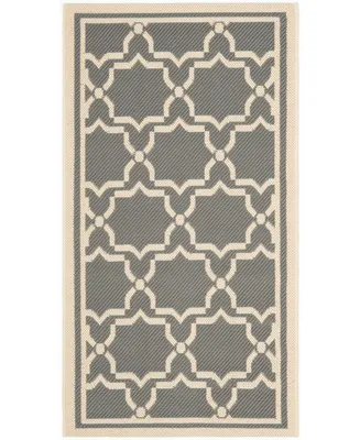 Safavieh Courtyard CY6916 Anthracite and Beige 2' x 3'7" Outdoor Area Rug