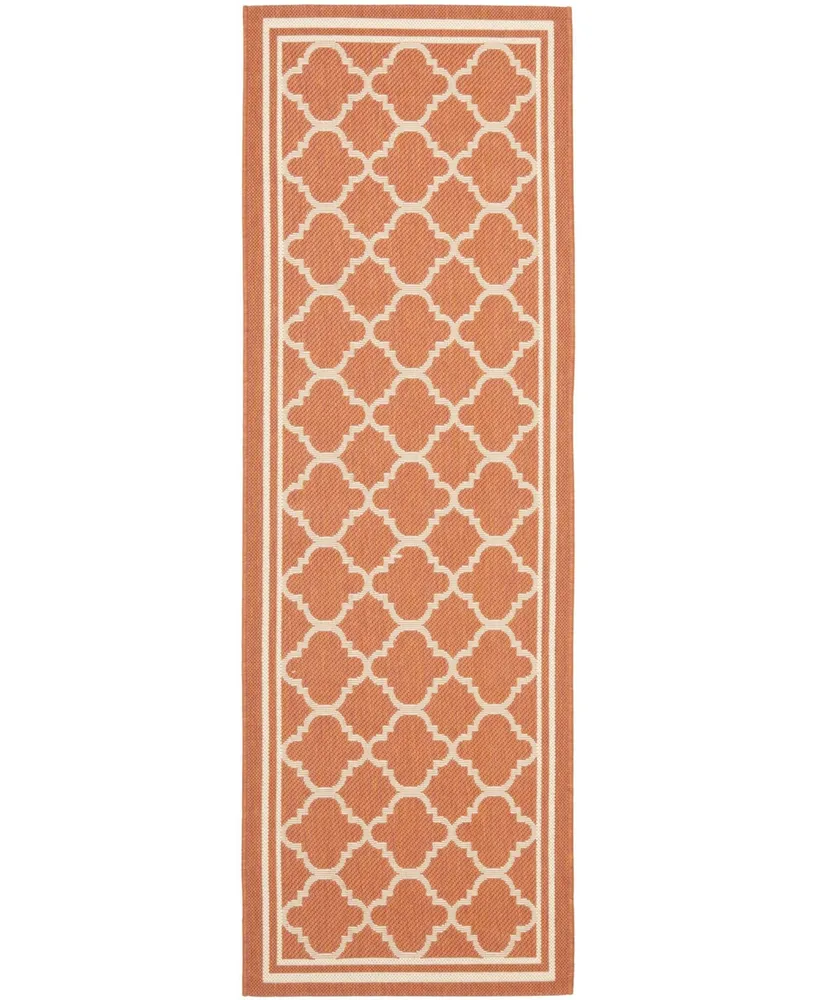 Safavieh Courtyard CY6918 Terracotta and Bone 2'3" x 6'7" Sisal Weave Runner Outdoor Area Rug