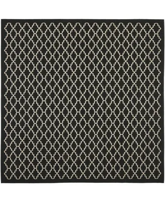 Safavieh Courtyard CY6919 Black and Beige 6'7" x 6'7" Square Outdoor Area Rug