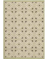 Safavieh Courtyard CY7017 Beige and Sweet Pea 4' x 5'7" Sisal Weave Outdoor Area Rug