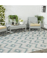 Safavieh Courtyard CY8463 Gray and Blue 8' x 11' Outdoor Area Rug