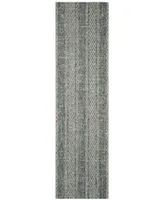 Safavieh Courtyard CY8736 Light Grey and Teal 2'3" x 8' Sisal Weave Runner Outdoor Area Rug