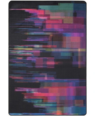 Safavieh Daytona DAY103 Black and Fuchsia 5'1" x 7'6" Area Rug